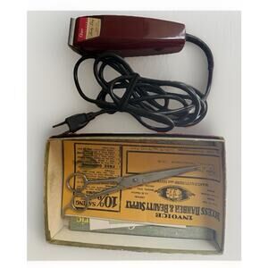 Vintage Oster Lucky Dog Clippers Model 113 Series With Box Fine Blade